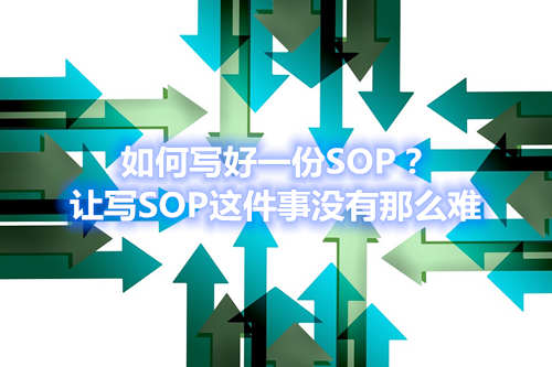 如何寫好一份SOP？讓寫SOP這件事沒(méi)有那么難(圖1)